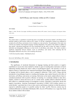 JOURNAL OF LANGUAGE AND LINGUISTIC STUDIES