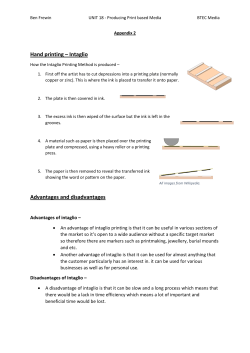 Hand printing Intaglio