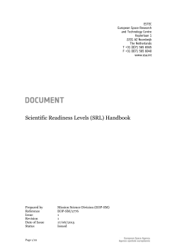 Scientific Readiness Levels Handbook