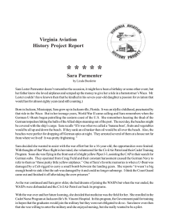 Sara Parmenter - Virginia Aeronautical Historical Society