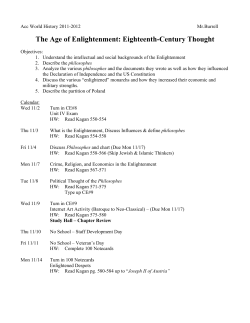 The Age of Enlightenment: Eighteenth