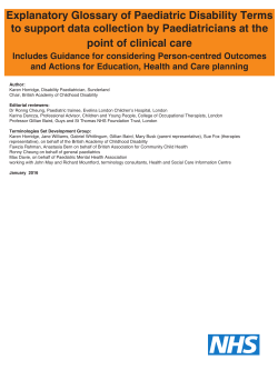 Explanatory Glossary of Terms - The British Academy of Childhood