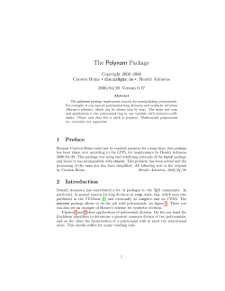 The Polynom Package