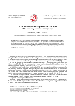 On the Wold-Type Decompositions for n-Tuples of - PMF-a