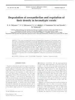 Degradation of zooxanthellae and regulation of their density in