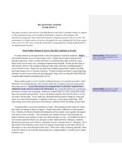 BIG QUESTION ANSWER SCORE POINT 3 This paper presents a