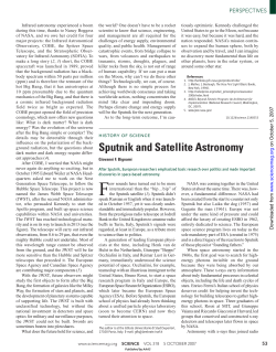 Sputnik and Satellite Astronomy - IASF Milano