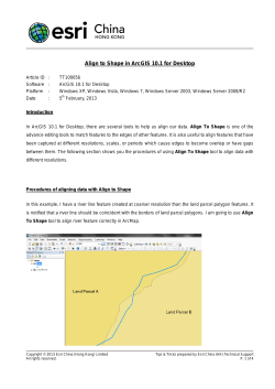 Align to Shape in ArcGIS 10.1 for Desktop