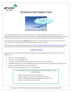 Girl Scouts of Utah: Guide to Travel