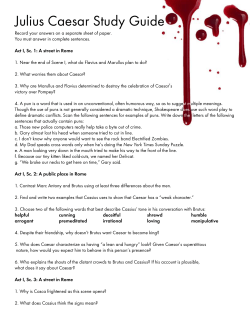 Julius Caesar Study Guide