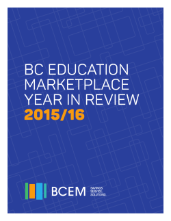 BCEM Year in Review 2015/16