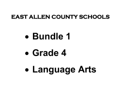 Bundle 1 Grade 4 Language Arts