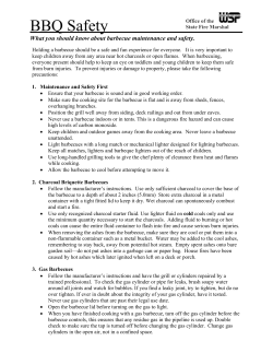 BBQ Safety - from the Office of the State Fire Marshal