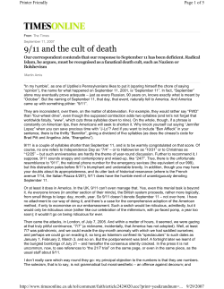 9/11 and the cult of death