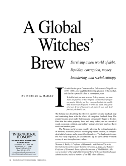 A Global Witches` Brew - The International Economy