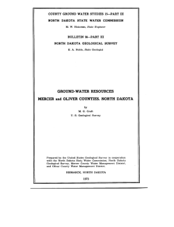 GROUND-WATER RESOURCES MERCER and OLIVER