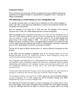 Immigration Reform - The Staten Island Democratic Association