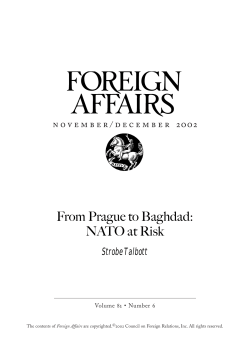 From Prague to Baghdad: NATO at Risk