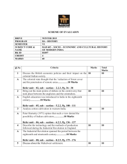 SCHEME OF EVALUAION Q.No 1 Discuss the British economic