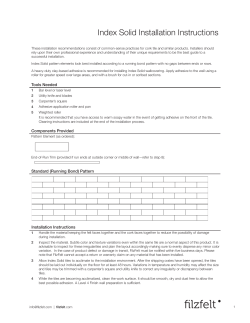 Index Solid Installation Instructions