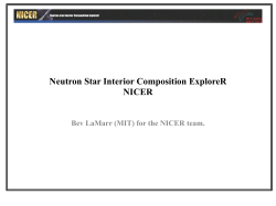 Neutron Star Interior Composition ExploreR NICER