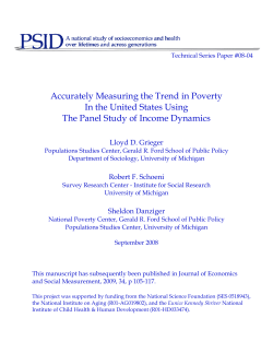 Accurately Measuring the Trend in Poverty In the United States