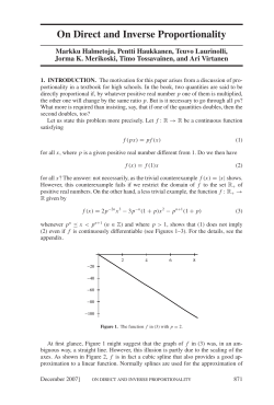 On Direct and Inverse Proportionality