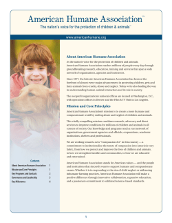 1 www.americanhumane.org About American Humane Association
