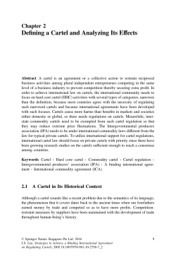 Defining a Cartel and Analyzing Its Effects