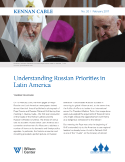 Understanding Russian Priorities in Latin America