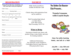 The Golden Set Booster Club Presents