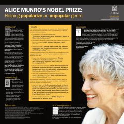 ALICE MUNRO`S NOBEL PRIZE - uO Research