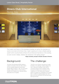 Background: The challenge: Diners Club International Rome, Italy