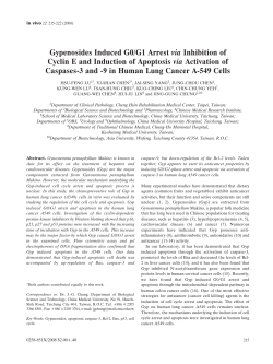 Gypenosides Induced G0/G1 Arrest via Inhibition of Cyclin E and