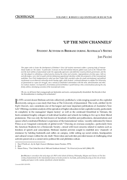 Up the New Channels - University of Queensland