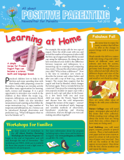 All about Positive Parenting - Newsletter for Parents
