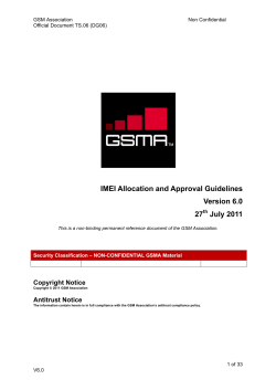 IMEI Allocation and Approval Guidelines