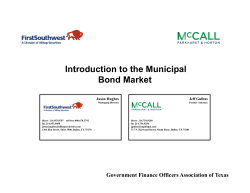 Introduction to the Municipal Bond Market
