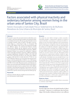 Factors associated with physical inactivity and sedentary behavior