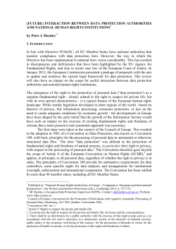 (Future) interaction between Data Protection Authorities and