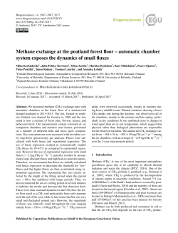 Methane exchange at the peatland forest floor