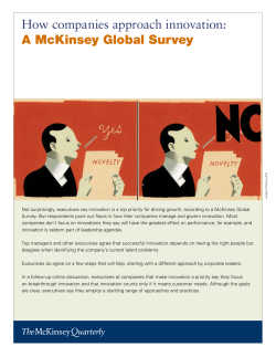 How companies approach innovation: A McKinsey