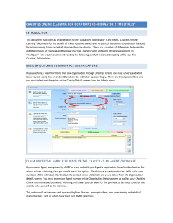charities online claiming for donations co