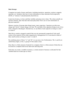 Data Storage: Computers are made of many small parts, including