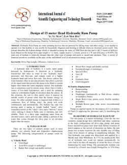 Design of 15 meter Head Hydraulic Ram Pump
