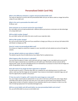 Personalized Debit Card FAQ