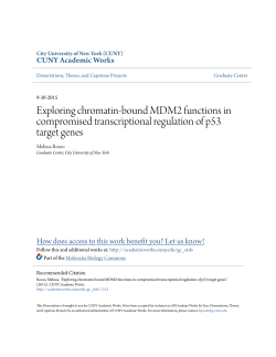 Exploring chromatin-bound MDM2 functions in compromised