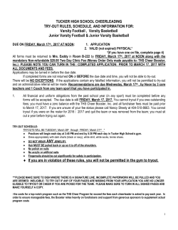 cheer packet - Tucker Tigers Basketball
