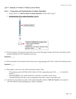 Prelab Lecture Notes