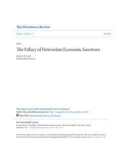 The Fallacy of Nonviolent Economic Sanctions